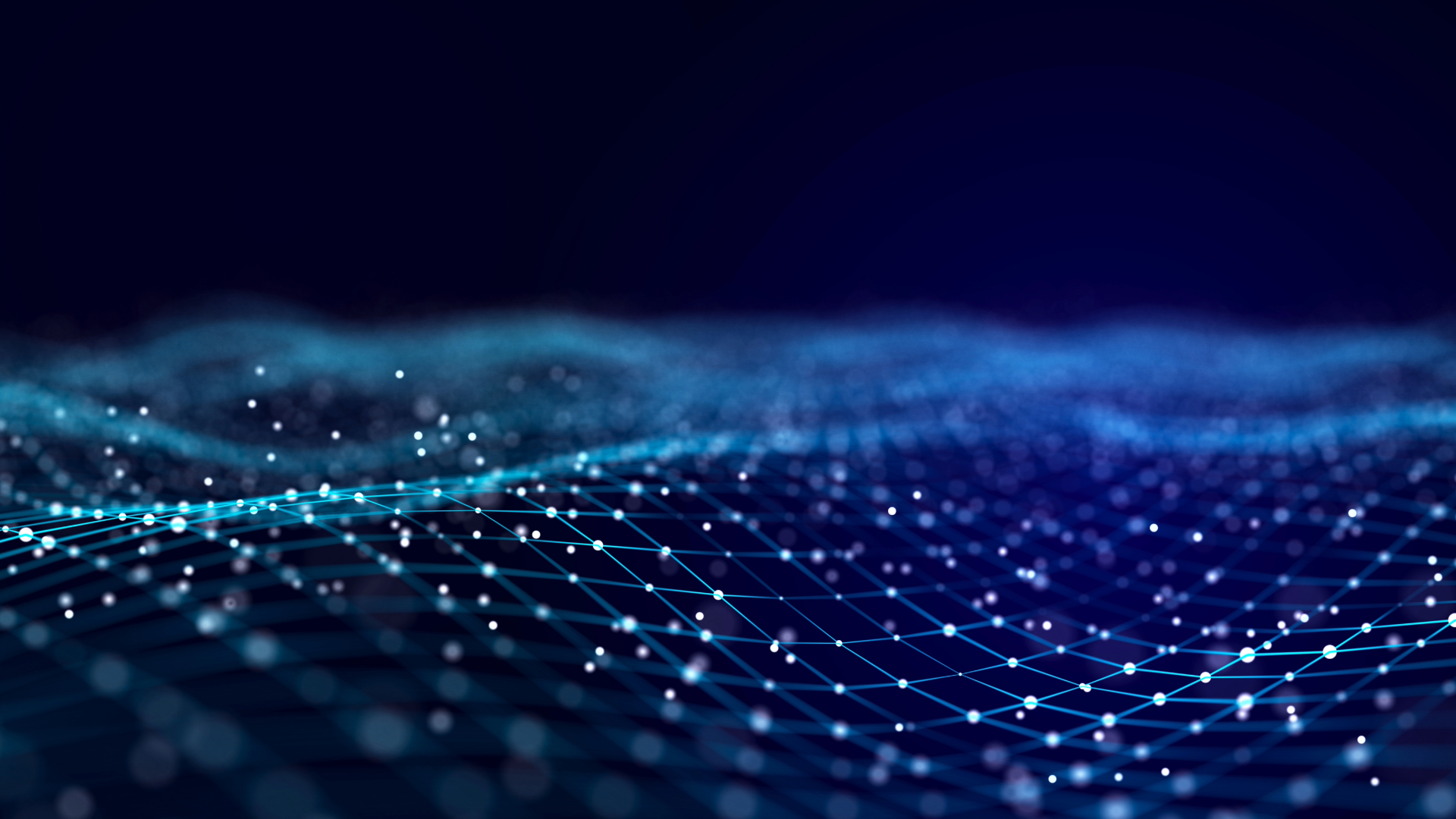 Glowing network of connected points