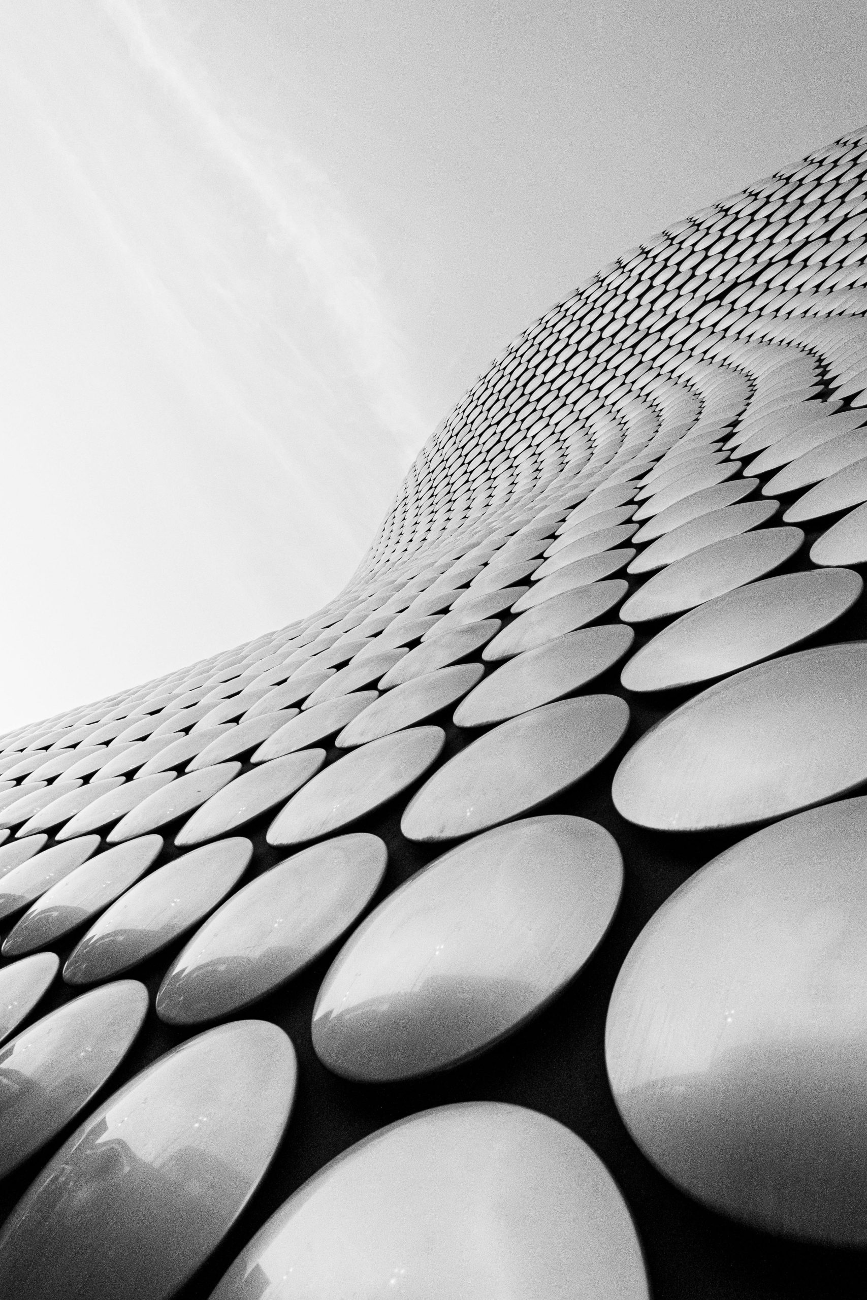 Curved architectural facade